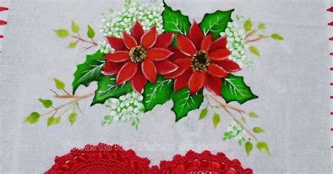 Coisas Da Nil Pintura Em Tecido Flor De Natal