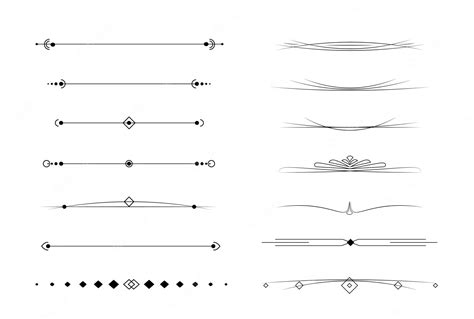 Premium Vector | Line dividers set