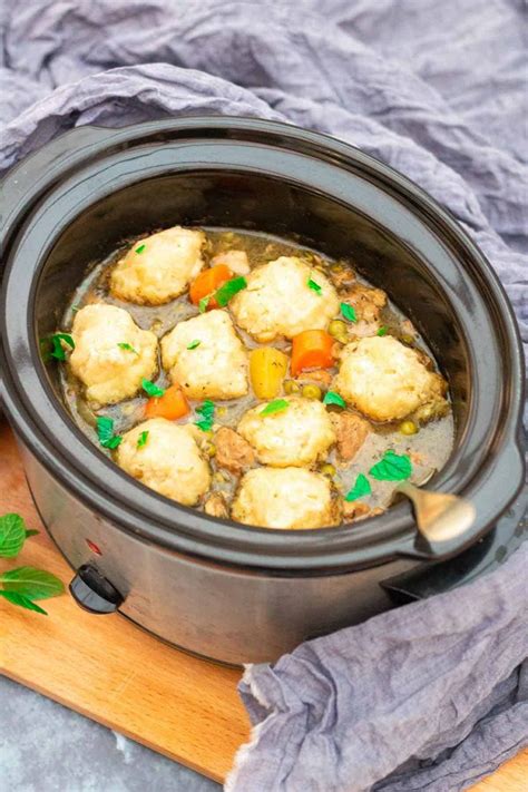 Minted Lamb Stew With Dumplings Slow Cooker The Carpenters