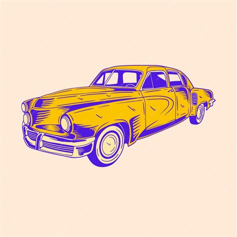 Premium Vector Classic Retro Car Illustration Design 38