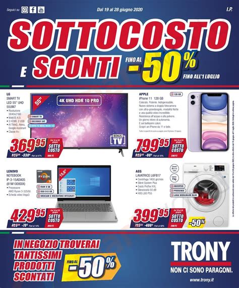 Volantino Trony Sottocosto E Sconti Fino Al 50 19 28 Giugno Prezzi