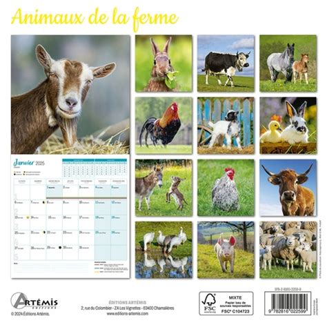 Calendrier Animaux De La Ferme 2025 0 De Collectif Livre Decitre