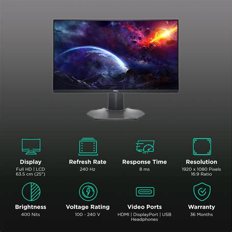 Buy Dell S Series 63 5 Cm 25 Inch Full HD IPS Panel LCD 3 Sided Ultra