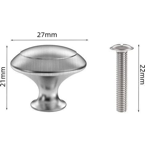 Pezzi Pomelli Per Mobili Mm Argento Maniglia Per Armadio Manopola