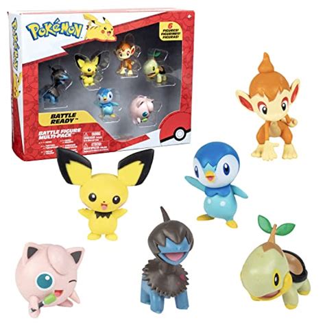 Pokémon Battle Figure Toy Set 6 Piece Playset Includes 2 Pichu