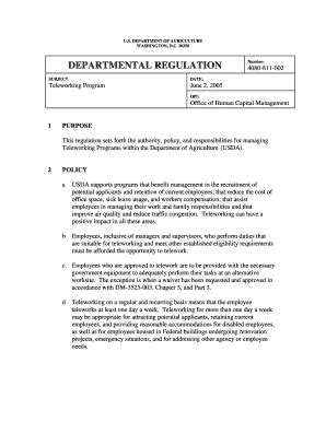 Fillable Online Dm Usda DEPARTMENTAL REGULATION DM US Department Of