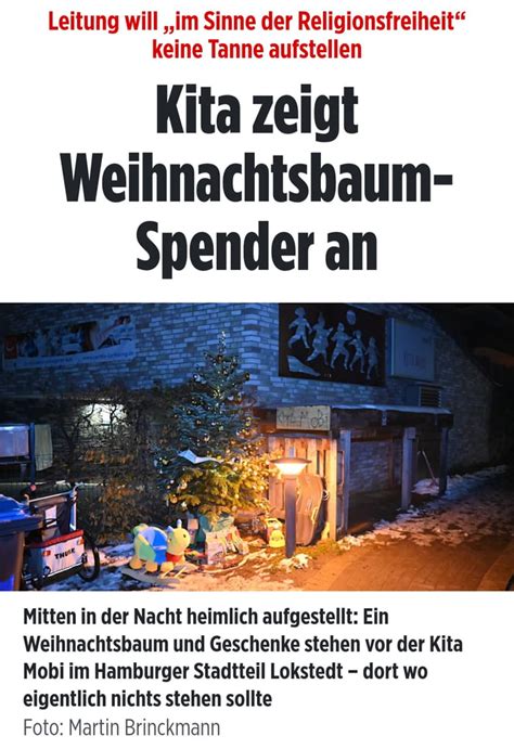 Kita schafft Weihnachtsbaum ab um Muslime nicht zu ärgern