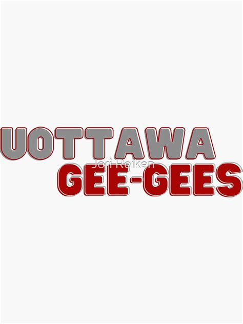 Uottawa Gee Gees Sticker For Sale By Jreiken Redbubble