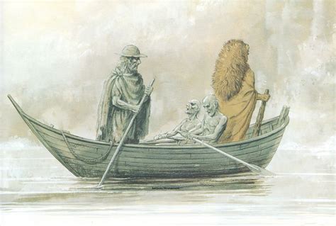 Charon The Aged Ferryman Of Hades Ferries Hercules Across The River