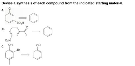 Solved Devise A Synthesis Of Each Compound From The Chegg