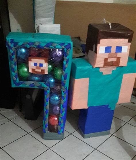 Minecraft Birthday Party Pinata Pi Ata Del Tema De Minecraft