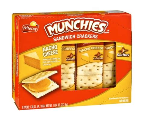 Frito Lay Munchies Doritos Nacho Cheese Sandwich Crackers 8Pk | Hy-Vee ...