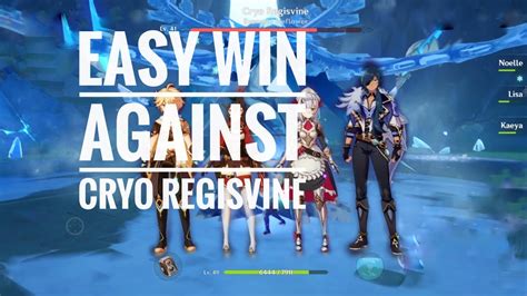 Easy Win Against Cryo Regisvine With Level 40 Heros Youtube