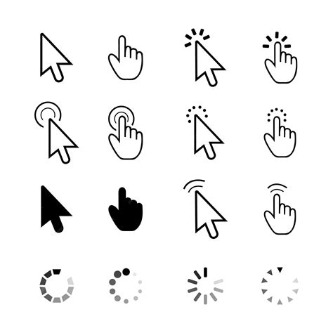 premium vector mouse cursor set design