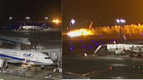 Watch The Moment When Japan Airlines Aircraft Caught Fire At Tokyo S