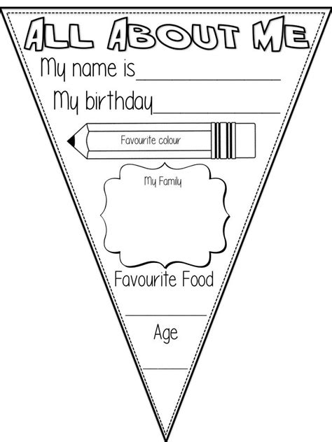 Pre K All About Me Free Printables