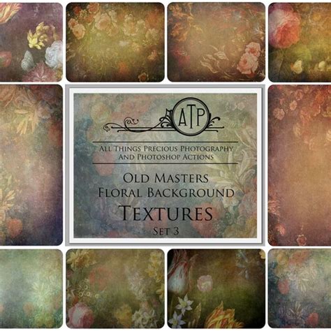 10 Fine Art Textures Floral Background Set 8 Photography Etsy