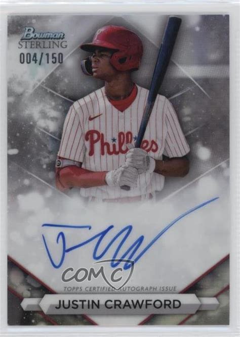 2023 Bowman Sterling Prospect Autographs Refractor PA JC Justin