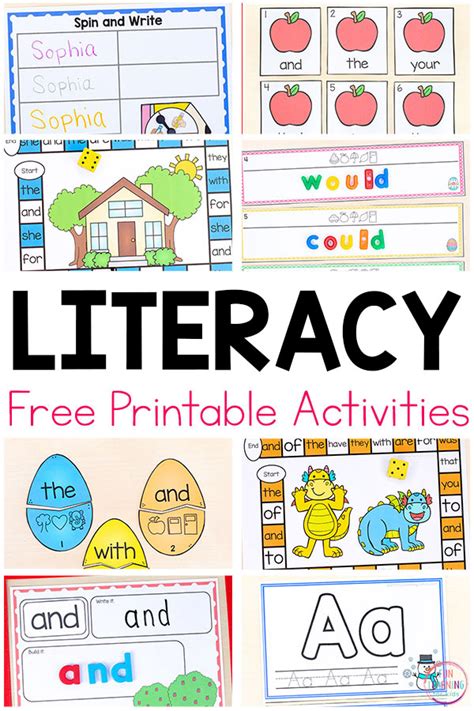 Printable Literacy Activities For Preschoolers