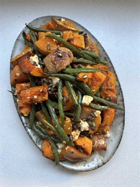 Roasted Butternut Green Beans And Feta The Big Tasty Bite