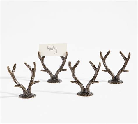 Antler Metal Place Card Holders Set Of Pottery Barn