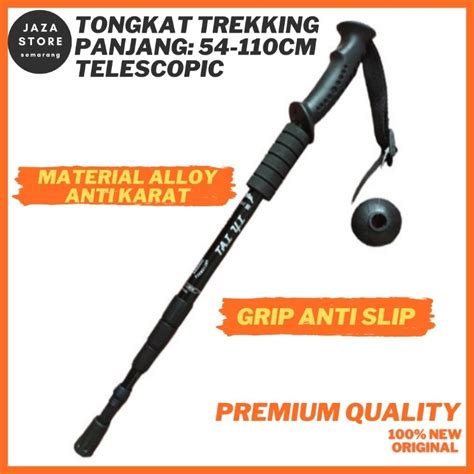 Jual Trekking Pole Telescopic Tongkat Pendaki Tracking Pole Alloy Stik