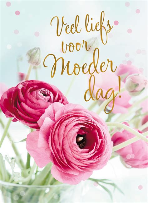 Moederdagkaart Klassiek Veel Liefs Voor Moederdag Bloemen Happy Mother