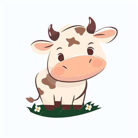 Premium Vector Cow Cute Cow Vector Illustration Farm Animals