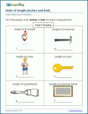 Measurement For Second Grade