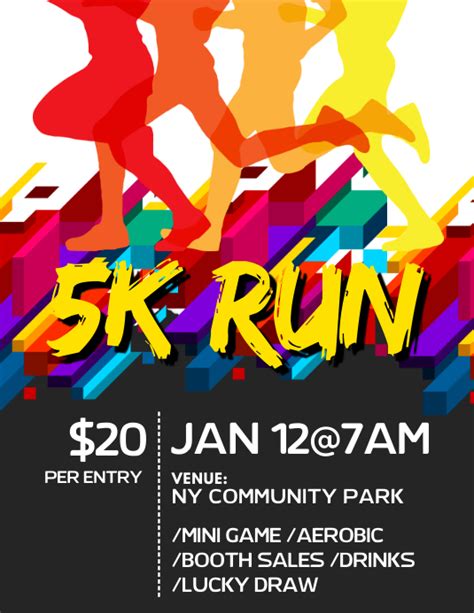 5k Run And Walk Flyer Postermywall