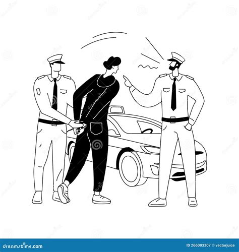 Arrest Abstract Concept Vector Illustration Stock Vector - Illustration