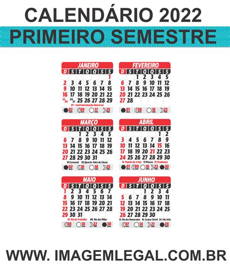 Calend Rio Primeiro Semestre Grade Png Imagem Legal