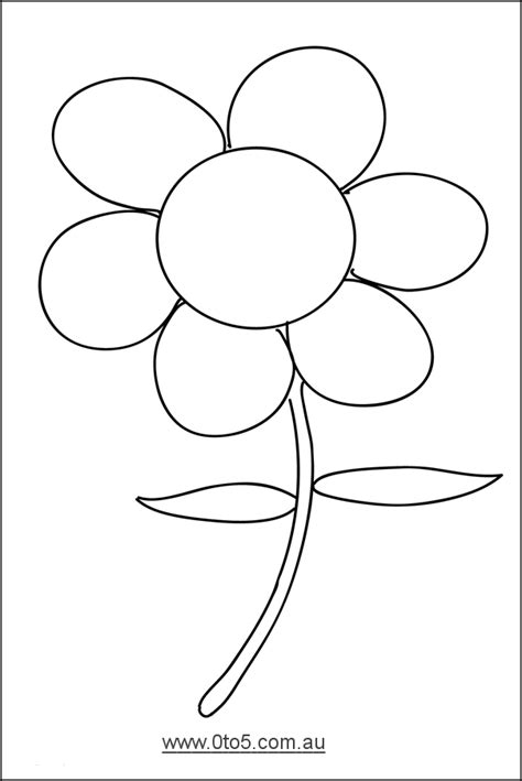 Flower Template To Colour