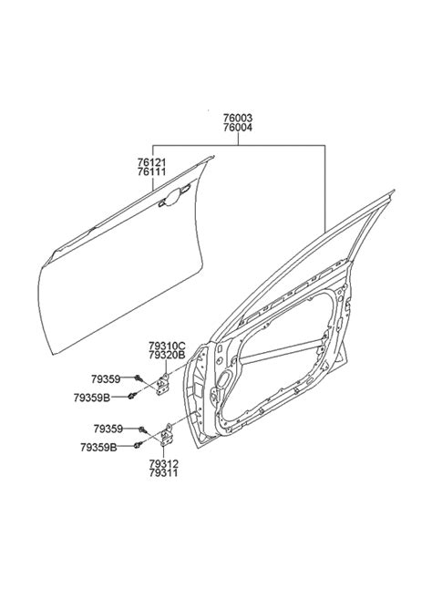 H Genuine Hyundai Panel Assembly Front Door Rh