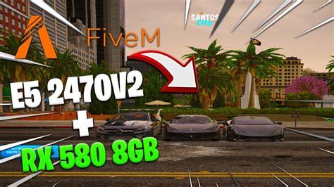 XEON E5 2470V2 RX 580 TESTE FIVEM GTA RP CIDADE NOVA PC GAMER DA