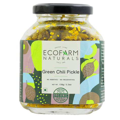 Green Chilli Pickle - 150g - Eco Farm Naturals