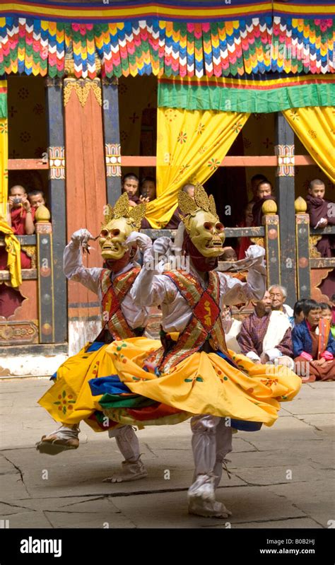 Dance Of The Lords Of Cremation Grounds Durdag At The Paro Tsechu