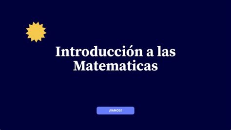 Introducción a las Matematicas