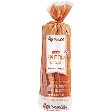 H E B Split Top Wheat Enriched Sliced Bread Shop Sliced Bread At H E B