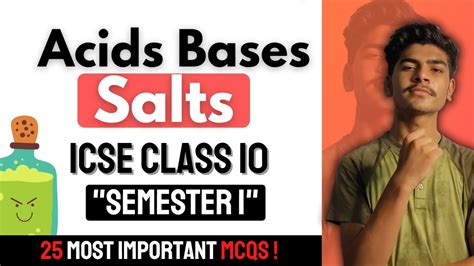 Acids Bases Salts Icse Class 10 Mcqs Semester 1 Youtube