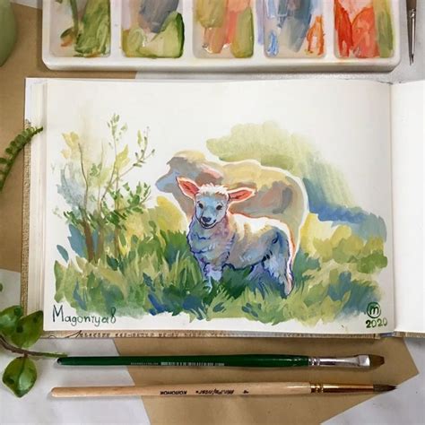 Pin By Tatiane Vidal On Watercolour Watercolor Art Journal Gouache