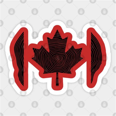 Woodgrain Canada Flag Canada Sticker TeePublic