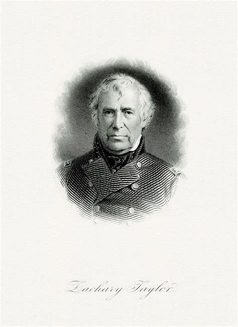 Taylor Zachary President Bep Engraved Portrait Zachary Taylor