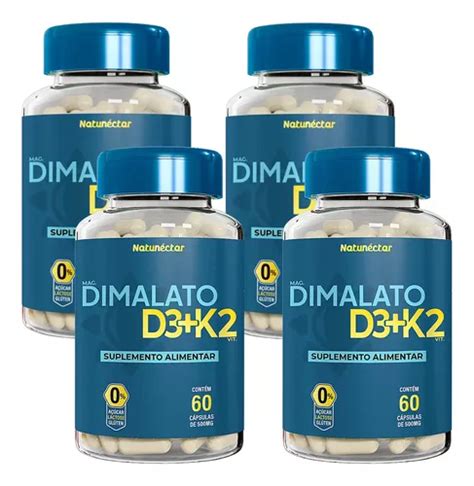 Kit Potes Magn Sio Dimalato Vit D K Natural C Psulas