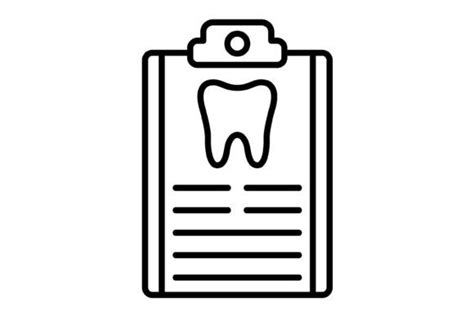 Dental Record Outline Icon Graphic By Mahi Icons Creative Fabrica