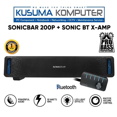 Jual SonicGear 200P Passive SoundBar Speaker With Brilliant Light