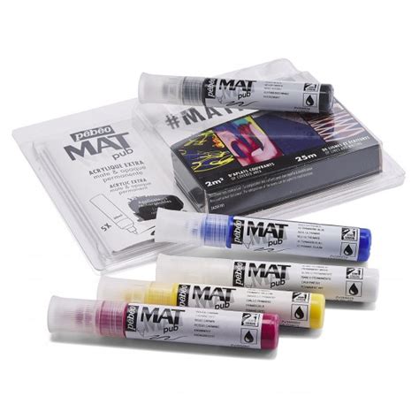 Pebeo Mat Pub Acrylic Extra 30ml Applicators Pack Of 5 Local Art Shop