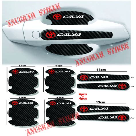 Jual Pcs Stiker Karbon Handle Mobil Anti Gores Pelindung Pintu Carbon