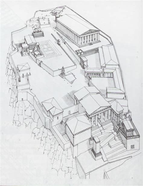 Map And Synopsis Ancient Acropolis And Parthenon Athens Greece 2