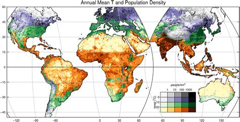 Population Distribution Within The Human Climate Niche Geography